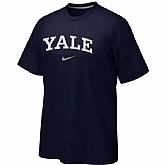 Yale Bulldogs Vertical Nike Arch WEM T-Shirt - Navy Blue